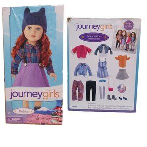 Journey Girls 18" Kelsey Doll + Mix N' Match Fashion Set Bundle